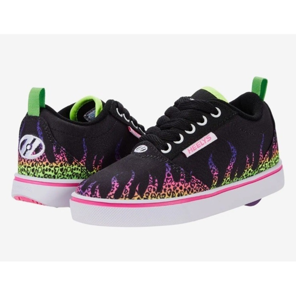 HEELYS PRO20 Prints Unisex Boy Girl Black White Neon Pink NWOT Sz 13 C